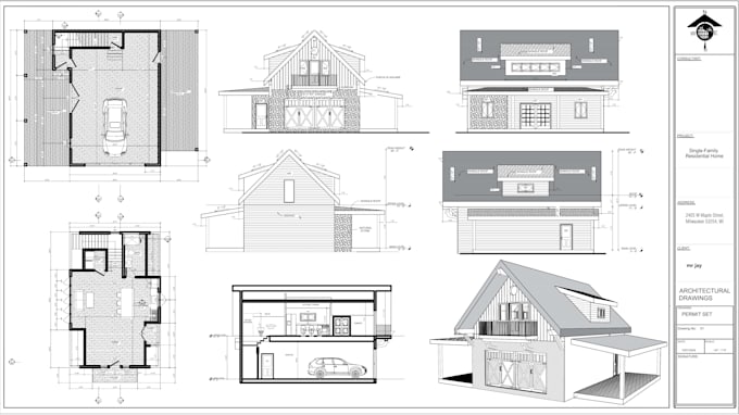 architect of house permit blueprints, architectural,  structural, mep drawings