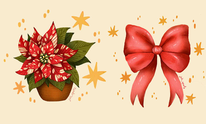 draw cute warm illustrations for stickers, clip art