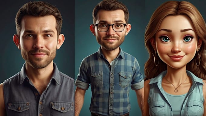 create cartoon character or avatar in vectors