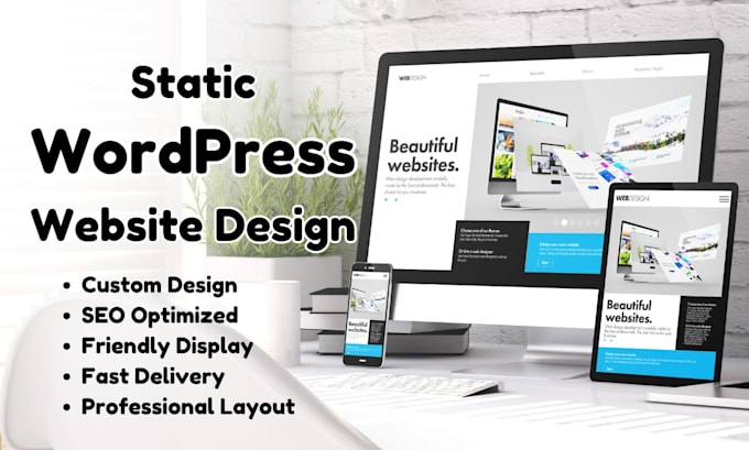 develop a professional wordpress static website for you