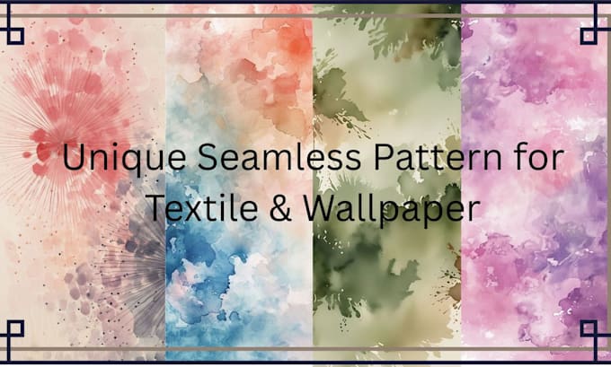 create custom seamless watercolor patterns for fabric and textile printing