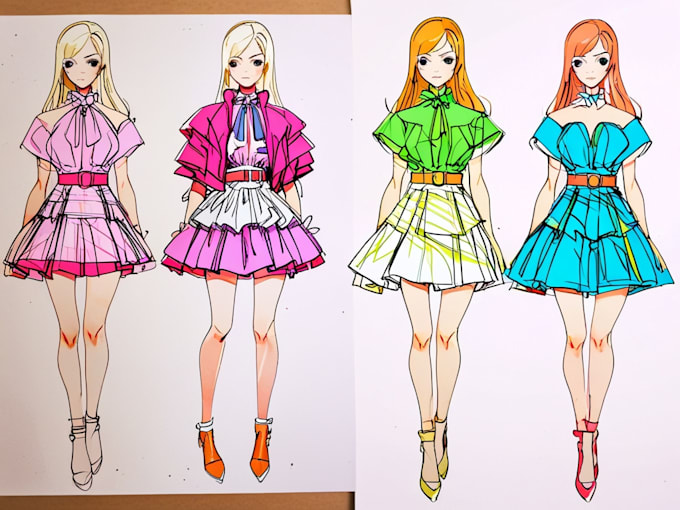 Draw fashion illustration, design collections and sketches by Tembiomas ...