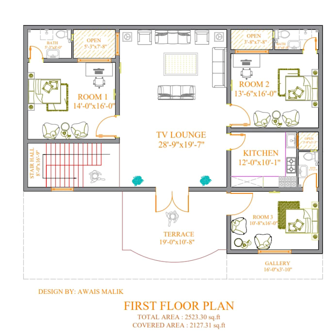 Create 2d architectural maps and drawings by Awaisawan2024 | Fiverr