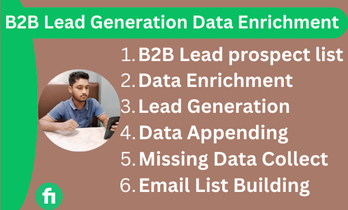 b2b lead generation, data enrichment, linkedin research, contact list building
