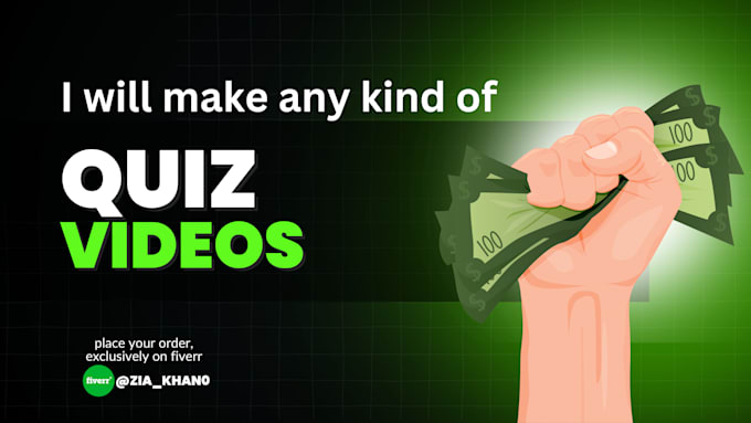 create 5 long quiz videos for youtube