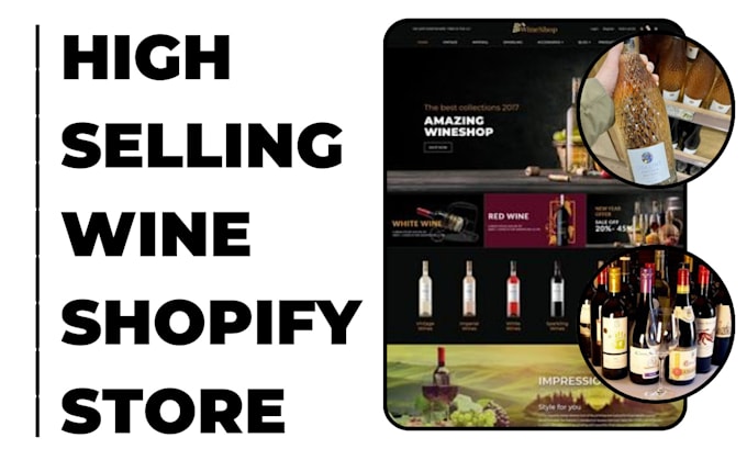 design high selling wine shopify store beverage website wine label store