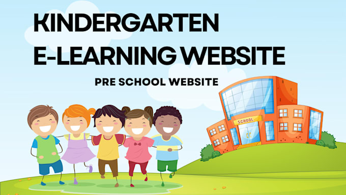 build e learning kindergarten website preschool nursery school or day care web