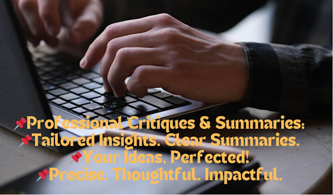 help you do article critiques and summaries