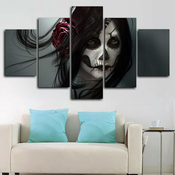 do high quality customized five panel wall  art