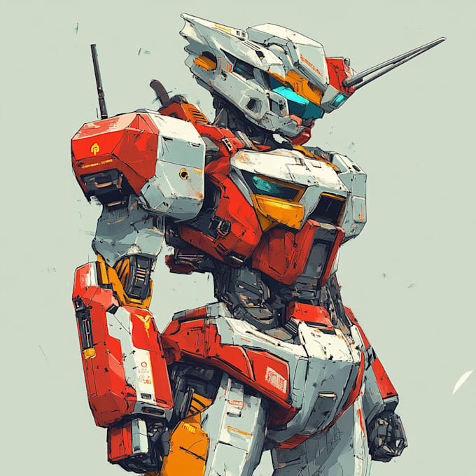 make mecha robot gundam illustrations