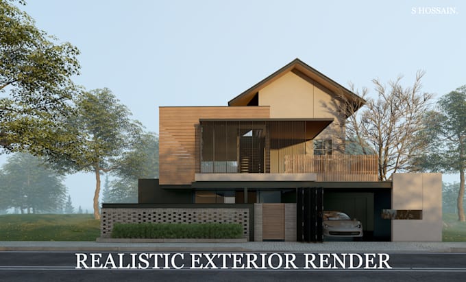 do architectural 3d exterior rendering and 3d modeling