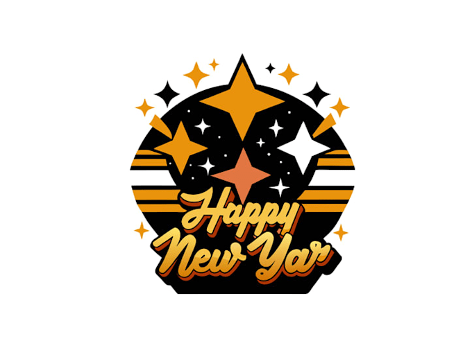 make looks nice happy new year 2025 logo