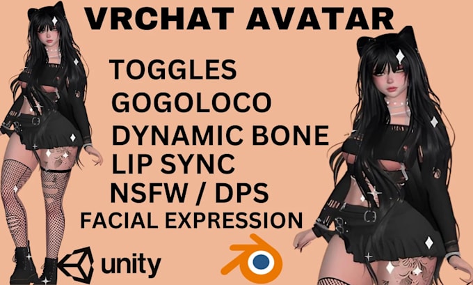 Crear, editar 3d vrchat avatar vrchat furry avatar 3d vrchat avatar ...