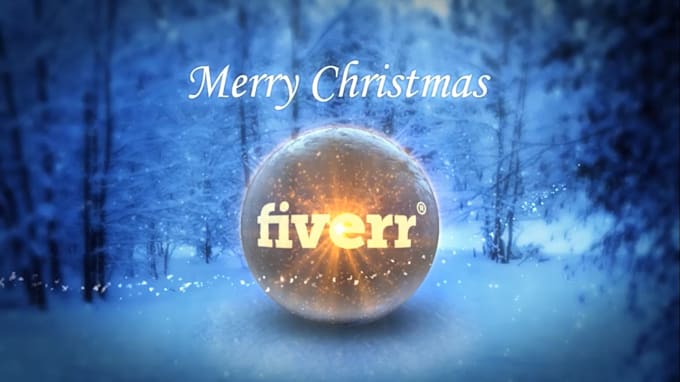 put your logo in winter crystal ball intro for christmas