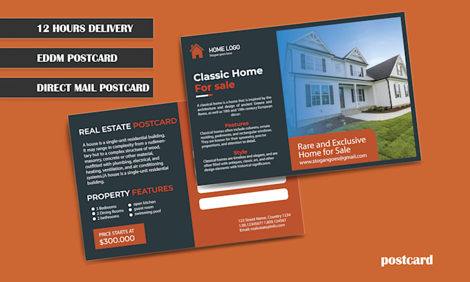 real estate postcard, eddm, direct mail, recipe card, mailer