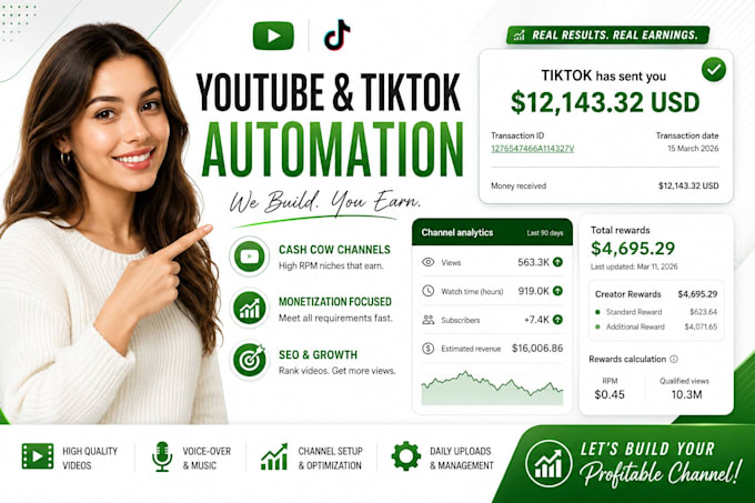 do youtube automation tiktok and will help you in monetization