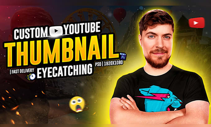 design catchy youtube thumbnail within 3 hours