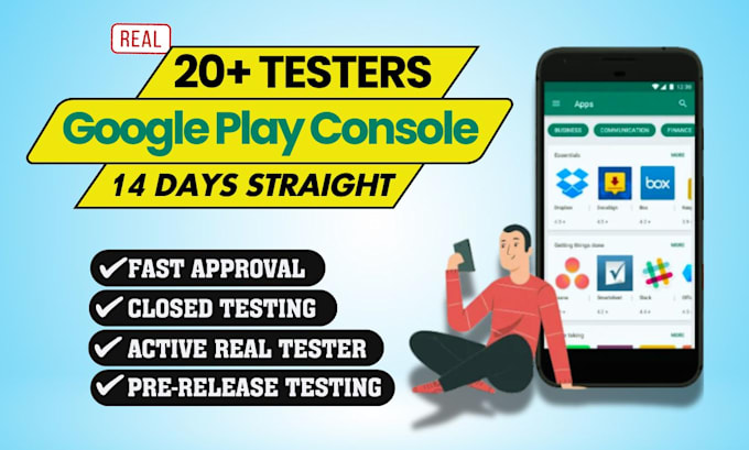 provide real 20 testers for google play console