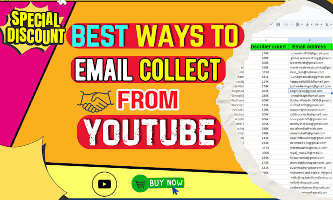 collect youtube influencer email leads at cheap prices