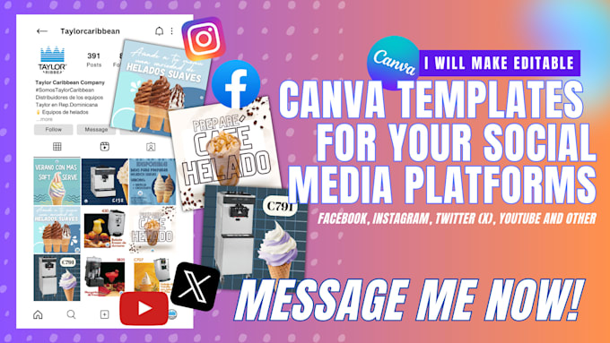 Make editable canva templates for your social media platforms by ...
