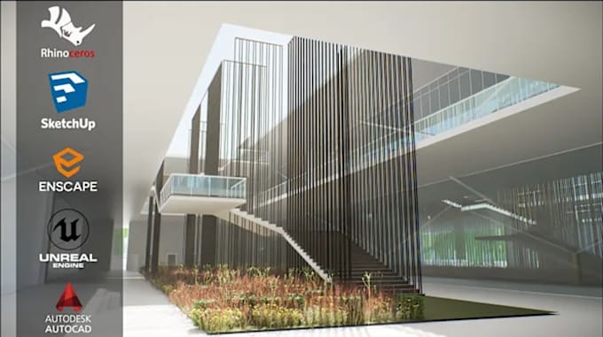 do architectural 3d modeling design using rhino, grasshopper
