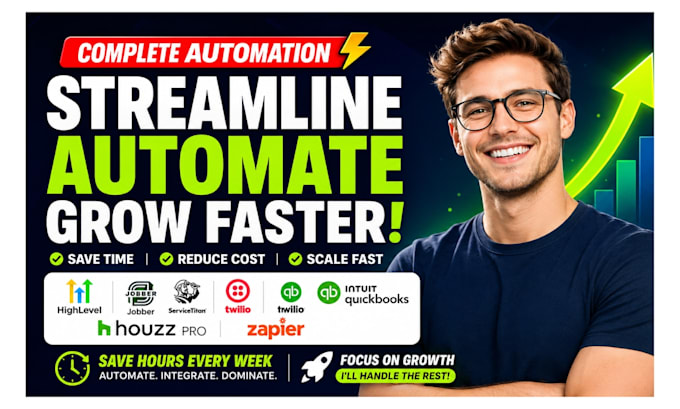 gohighlevel jobber servicetitan twilio quickbooks houzz pro zapier automation