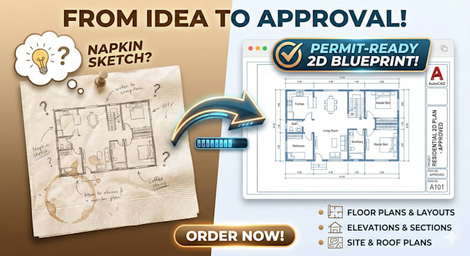 be your architect for 2d floor plan blueprints, house plans