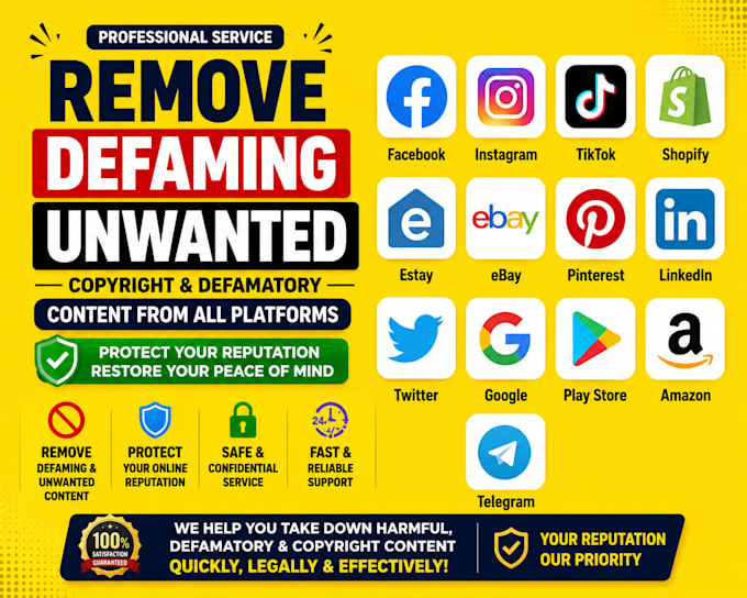 remove harmful and copyright defaming content from google search by dmca