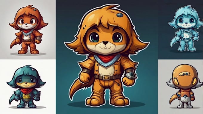 design a unique cartoon mascot logo