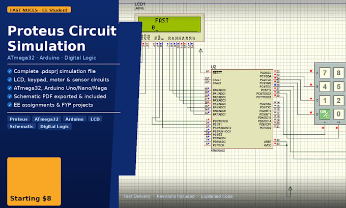 design and simulate your electronics circuit in proteus