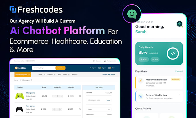 build a custom ai chatbot platform for ecommerce, healthcare, education and more