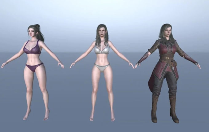 mixamo 3d character model,metahuman 3d character,rig 3d nsfw character animation