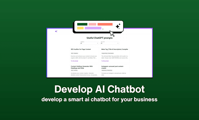 develop a smart ai chatbot for your business
