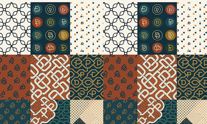 logo pattern, monogram brand pattern
