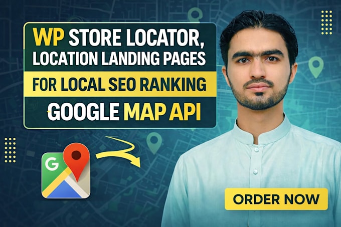 do wp store locator, location landing pages for local SEO ranking google map API
