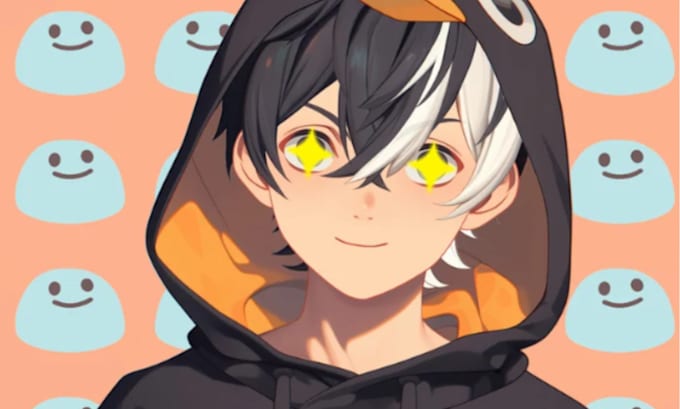 rig and draw custom live2d chibi pet vtuber character
