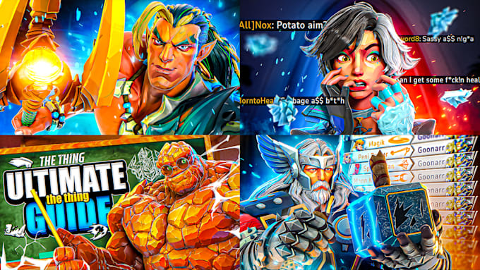 create a professional marvel rivals thumbnail