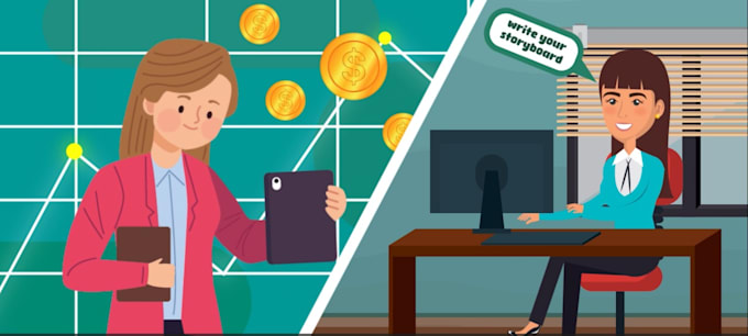 create 2d animated explainer video with voice over