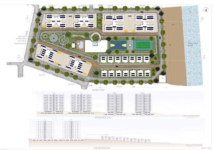 Render 2d master plans with sections and views by Priyansh_8 | Fiverr