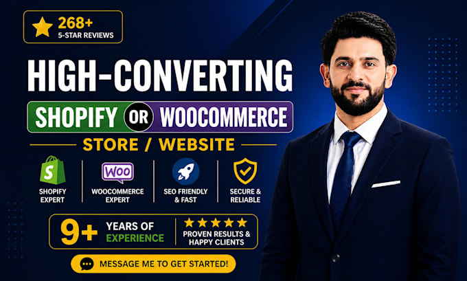 build a high converting shopify store or woocommerce website