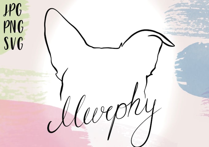 draw pet ears silhouette for tattoo