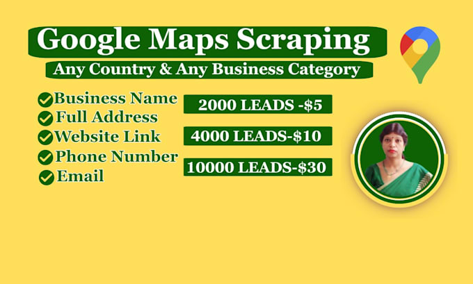 scrape google maps b2b data with email, data scraping, lead generation
