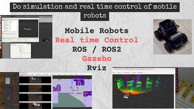 program mobile robot using ros ros2 in gazebo and realtime