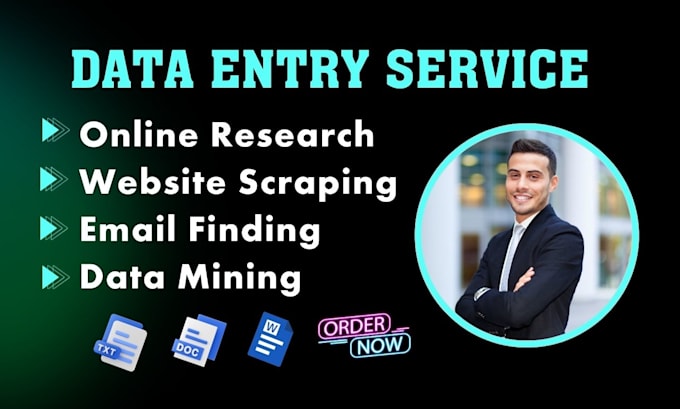 do online research, email finding, website scraping