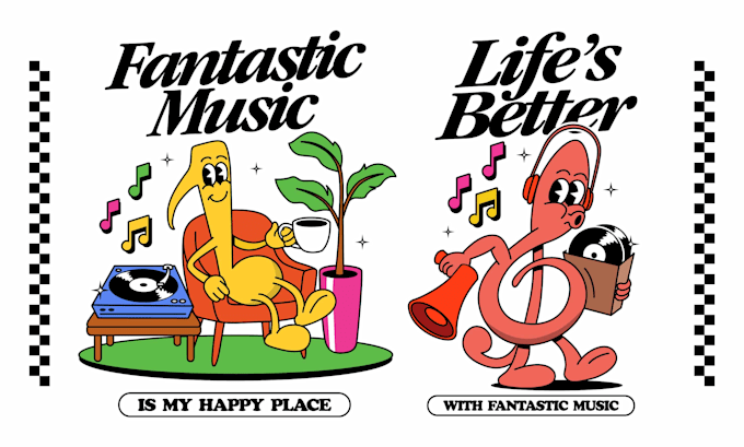 design a retro cartoon character