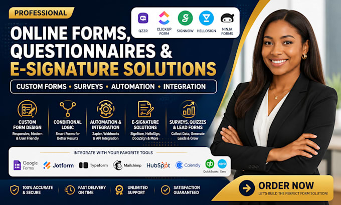 create qzzr clickup form signnow questionaire hellosign ninja forms integration