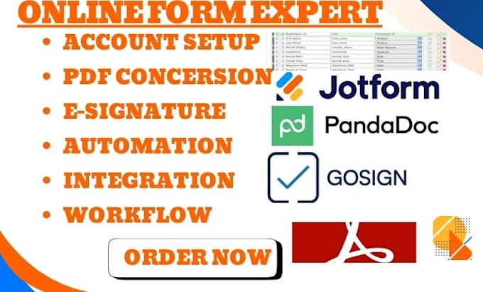 setup jotform pandadoc adobe acrobat form tools prontoforms sertifi gosign VA