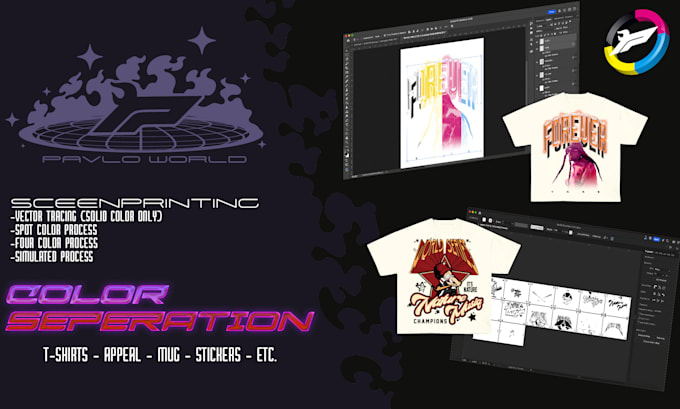 Color separation for screen printing in 6 hours by Pavloworld | Fiverr