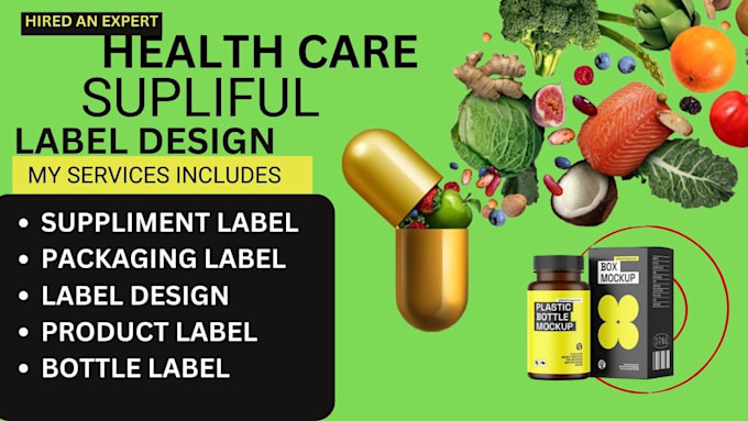 Design nutrition health fitness supplement label design by ...