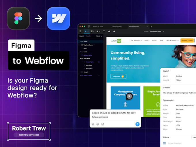 do a figma design comprehensive evaluation for webflow development